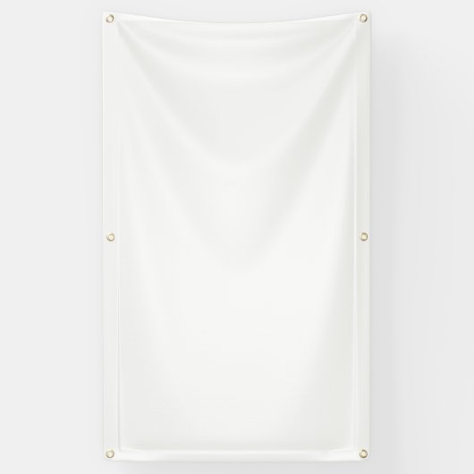 Blanco, wit voorgesneden 3x5 met metalen schakelin spandoek (Verticaal)