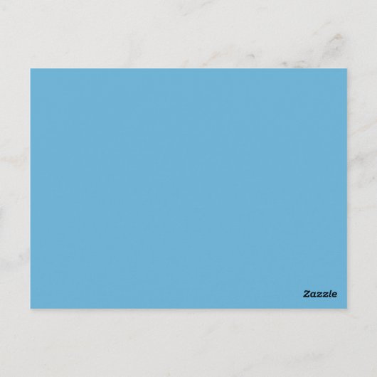 Blanco Witte Dagen met Sky Blue Card  Briefkaart (Achterkant)