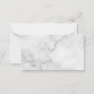 Blanco witte marmer bruiloft advieskaart