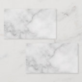 Blanco witte marmer bruiloft advieskaart (Voorkant / Achterkant)