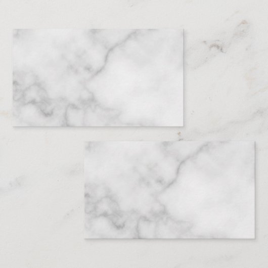 Blanco witte marmer bruiloft advieskaart (Voorkant / Achterkant)