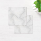 Blanco witte marmer bruiloft vierkante visitekaartjes (Bureau)