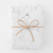 Blanco witte marmer inpakpapier vel (In situ)