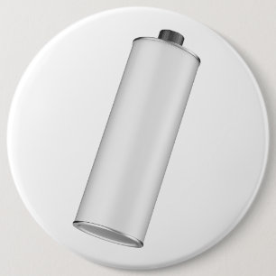 Blanco witte ronde tinnen fles voor olijfolie, mot button 6,0 cm