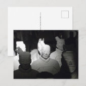 Blanco y Negro Foto Guerreros de Xiam China Briefkaart (Voorkant / Achterkant)