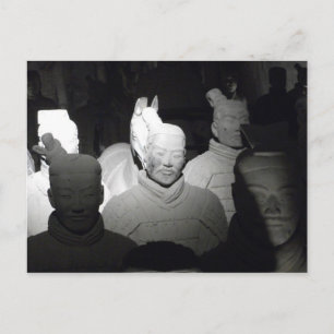 Blanco y Negro Foto Guerreros de Xiam China Briefkaart