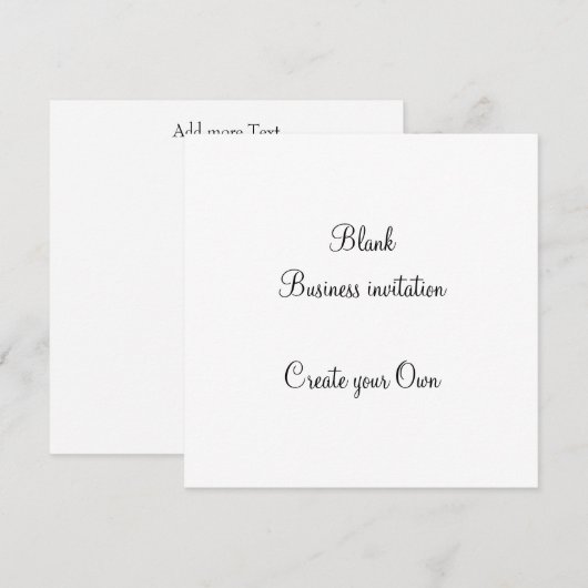 Blanco zakelijke uitnodiging (Voorkant / Achterkant)