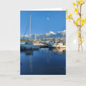 Blanco zeilboten op Lake Ontario Card Kaart (Gele Bloem)