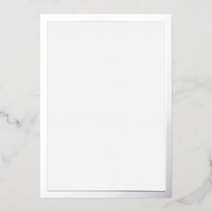 Blanco Zilver Folie Uitnodiging