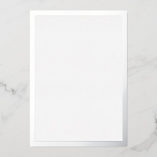 Blanco Zilver Folie Uitnodiging (Voorkant)