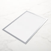 Blanco Zilver Folie Uitnodiging (Gedraaid)