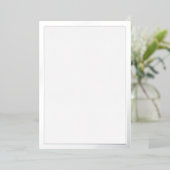 Blanco Zilver Folie Uitnodiging (Staand Voorkant)
