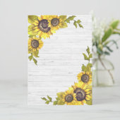 Blanco zonnebloempjes Sjabloon (Staand voorkant)