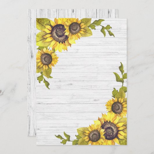 Blanco zonnebloempjes Sjabloon (Voorkant / Achterkant)