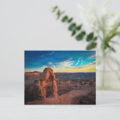 Blanco zonsondergang in Arches National Park Utah  Briefkaart (Staand voorkant)