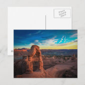 Blanco zonsondergang in Arches National Park Utah  Briefkaart (Voorkant / Achterkant)