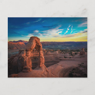 Blanco zonsondergang in Arches National Park Utah Briefkaart