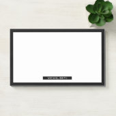 Blanco zwart en wit met aangepaste naam post-it® notes (Kantoor)