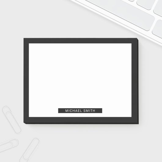 Blanco zwart en wit met aangepaste naam post-it® notes