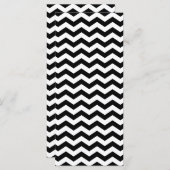 Blanco zwart en witte zigzag Invite (Voorkant / Achterkant)