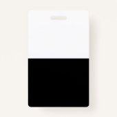 Blanco zwart wit, Sjabloon aangepaste tekstfoto Badge (Voorkant)