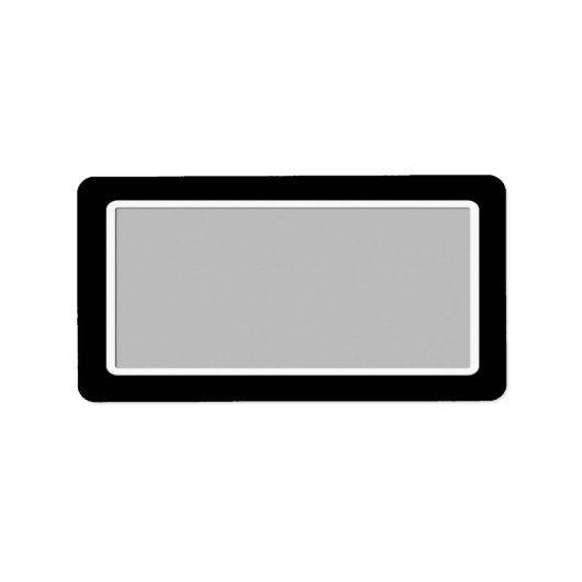 Blanco zwarte Adresetiketten Etiket (Voorkant)