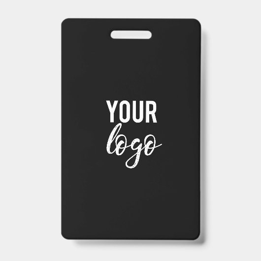 Blanco zwarte Sjabloon Uw Logo hier Badge (Voorkant)