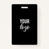 Blanco zwarte Sjabloon Uw Logo hier Badge (Voorkant)