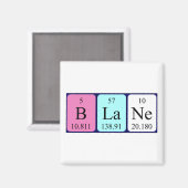Blane periodieke tabelnaam magneet (Voorkant / Achterkant)