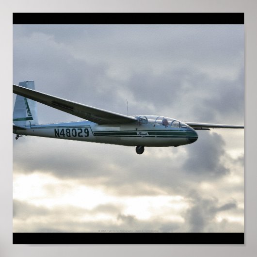 Blanik Sailplane Landing Poster (Voorkant)