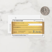 Blank Abundance Check Gold Wet van Aantrekking Notitiekaartje (Voorkant / Achterkant in situ)