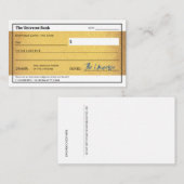 Blank Abundance Check Gold Wet van Aantrekking Notitiekaartje (Voorkant / Achterkant)