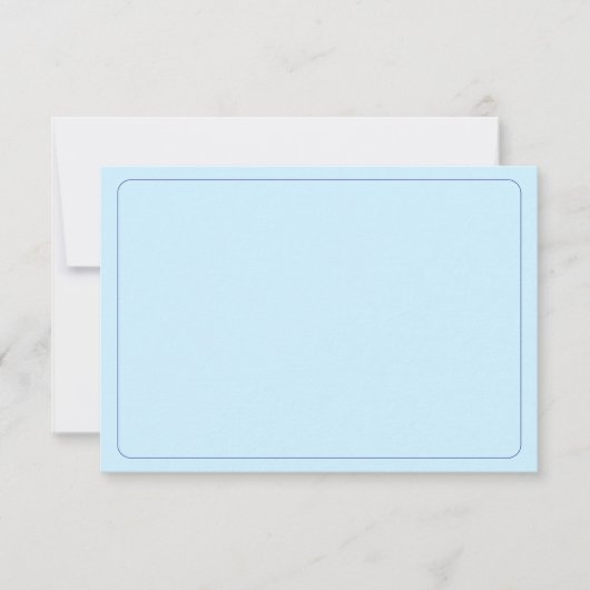Blank All Occasion Blue Border Notitiekaartje (Voorkant)