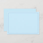 Blank All Occasion Blue Border Notitiekaartje (Voorkant / Achterkant)