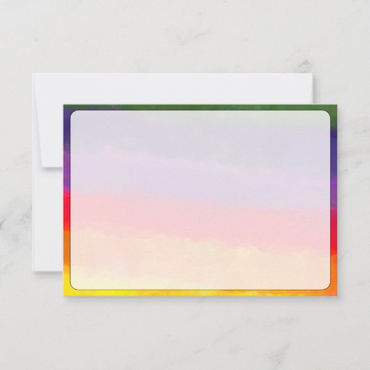 Blank All Occasion Bordered Watercolor Notitiekaartje (Voorkant)