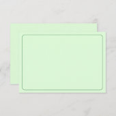 Blank All Occasion Green Bordered Notitiekaartje (Voorkant / Achterkant)