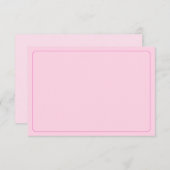 Blank All Occasion Pink Border Notitiekaartje (Voorkant / Achterkant)