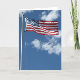 Blank American Flag Wenskaart Kaart