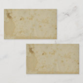 Blank Antiek Gevlekt 1870's Perkament Visitekaartje (Voorkant / Achterkant)