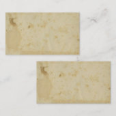 Blank Antiek Gevlekt 1870's Perkament Visitekaartje (Voorkant / Achterkant)