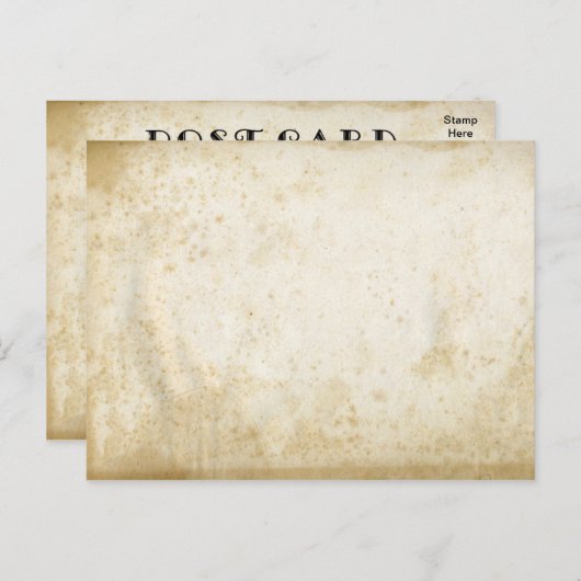 Blank Antiek Gevlekt Papier DIY Verouderd Rustiek Briefkaart (Voorkant / Achterkant)