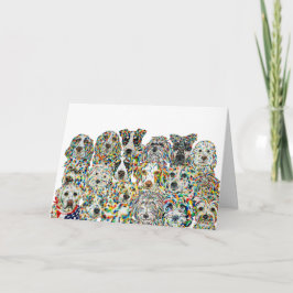 Blank Artistic Dogs Kaart
