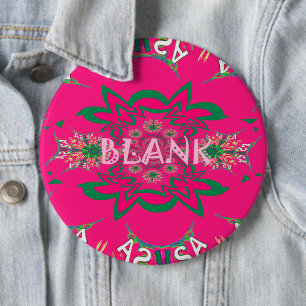 Blank baby levendig roze bloem paarse tint monogra ronde button 6,0 cm