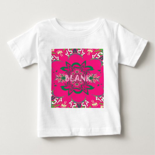 Blank Baby Levendig Roze Bloemen Paarse Schaduw Mo (Voorkant)