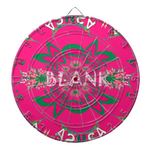 Blank Baby Levendig Roze Bloemen Paarse Schaduw Mo Dartbord