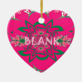 Blank Baby Levendig Roze Bloemen Paarse Schaduw Mo Keramisch Ornament (Voorkant)