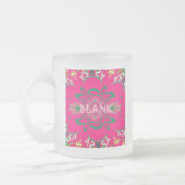 Blank Baby Levendig Roze Bloemen Paarse Schaduw Mo Matglas Koffiemok (Links)