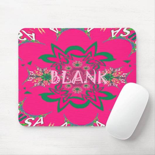 Blank Baby Levendig Roze Bloemen Paarse Schaduw Mo Muismat (Met muis)