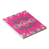 Blank Baby Levendig Roze Bloemen Paarse Schaduw Mo Notitieblok (Schuin)