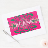 Blank Baby Levendig Roze Bloemen Paarse Schaduw Mo Rechthoekige Sticker (Envelop)